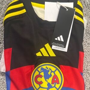 Adidas Kids' Black, Red, and Yellow Jersey Club America soccer